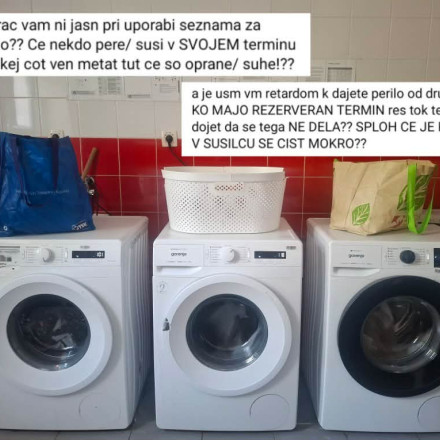 Pralni stroji z jeznimi komentarji