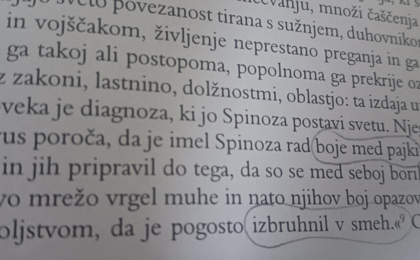 Fotka iz Deleuzove knjižice o Spinozi