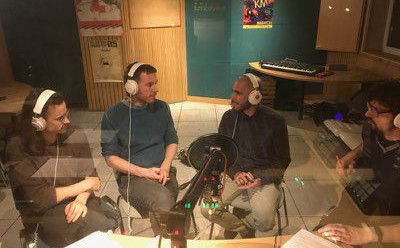 Nestor Siré in Steffen Köhn v studiu Radia Študent