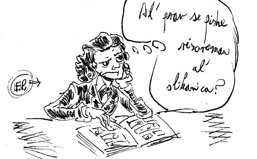 Presheren tuhta, al' prav se pishe risoroman al' slikanica?