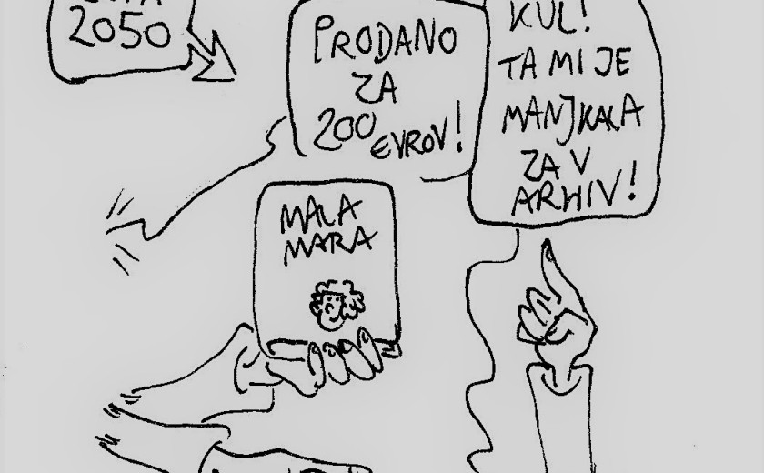 Dražba leta 2050 kjer kupec uspešno kupi izvod Male Mare za svojo zbirko